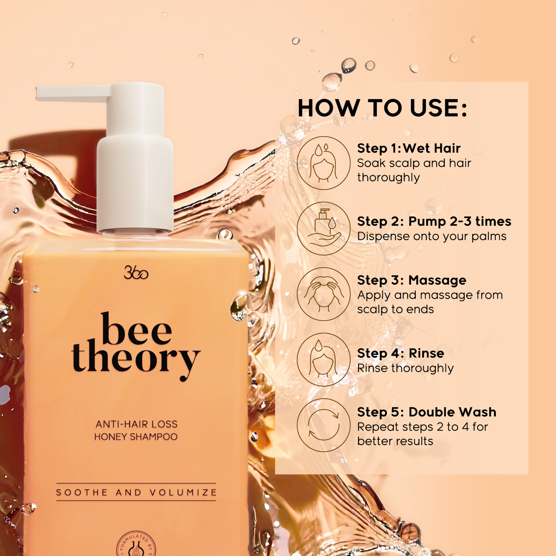 Bee Theory Anti-Hair Loss Honey Shampoo